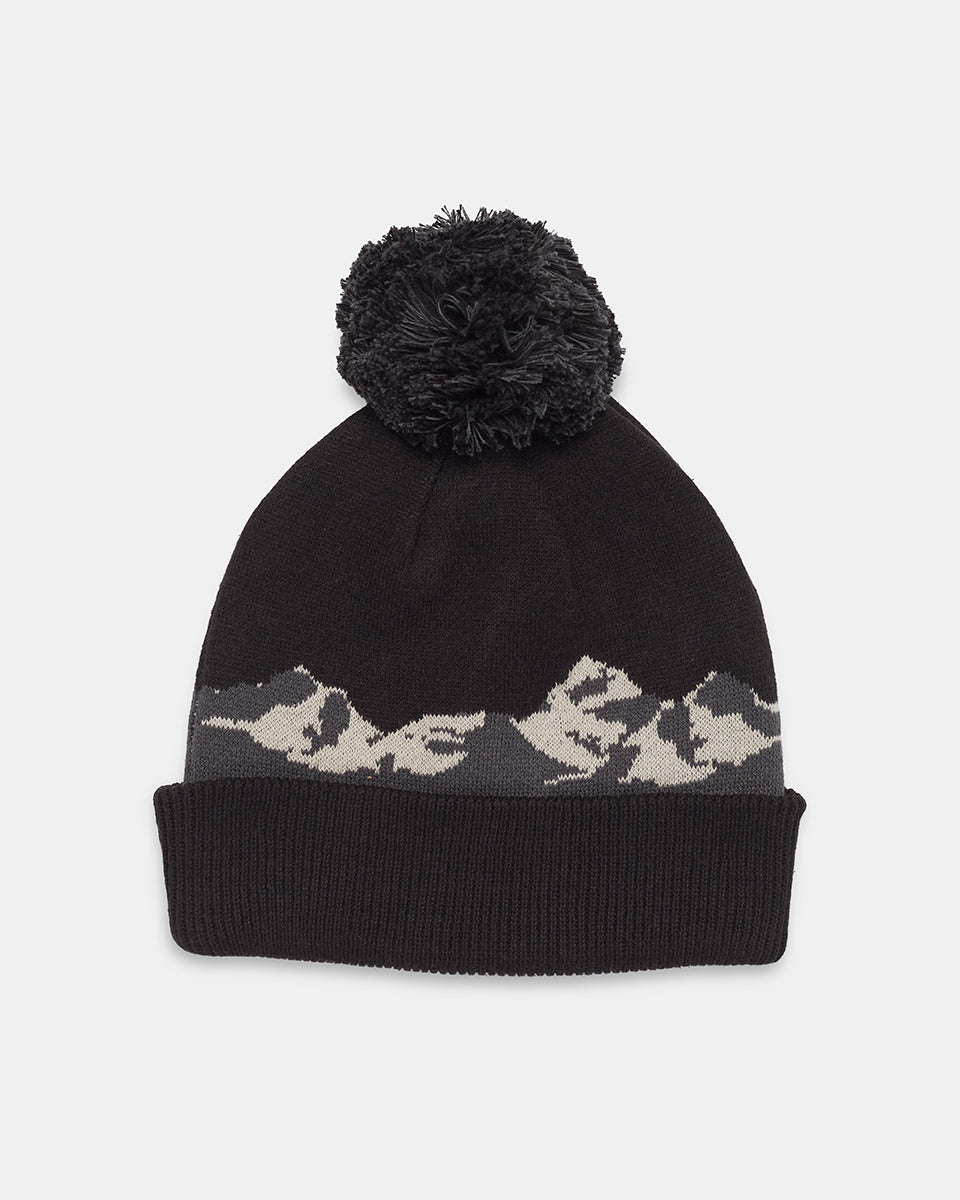 Mountain Scenic Pom Beanie