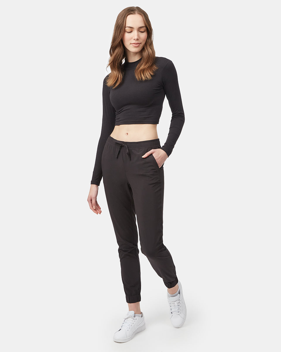 Mockneck Longsleeve Crop