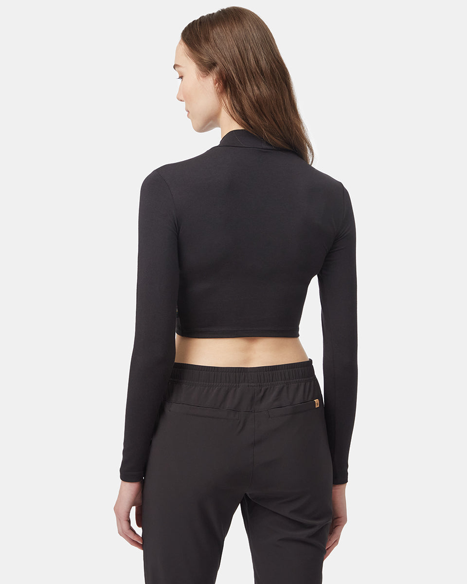 Mockneck Longsleeve Crop