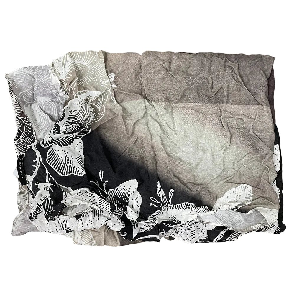 Black Scale Silk Scarf - Multi