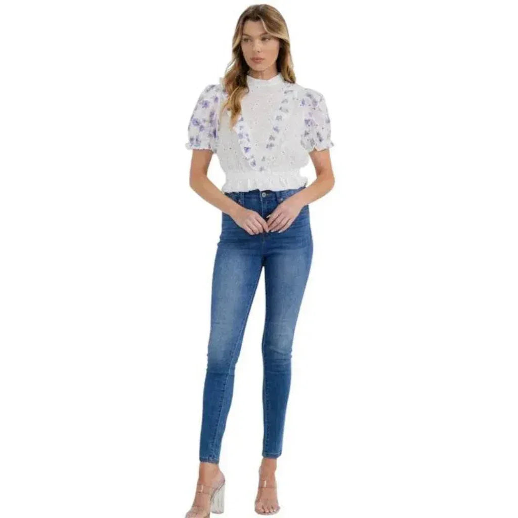 Blouse à manches bouffantes