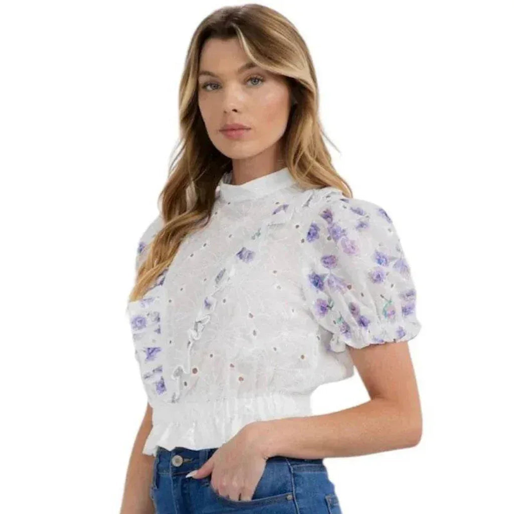 Blouse à manches bouffantes