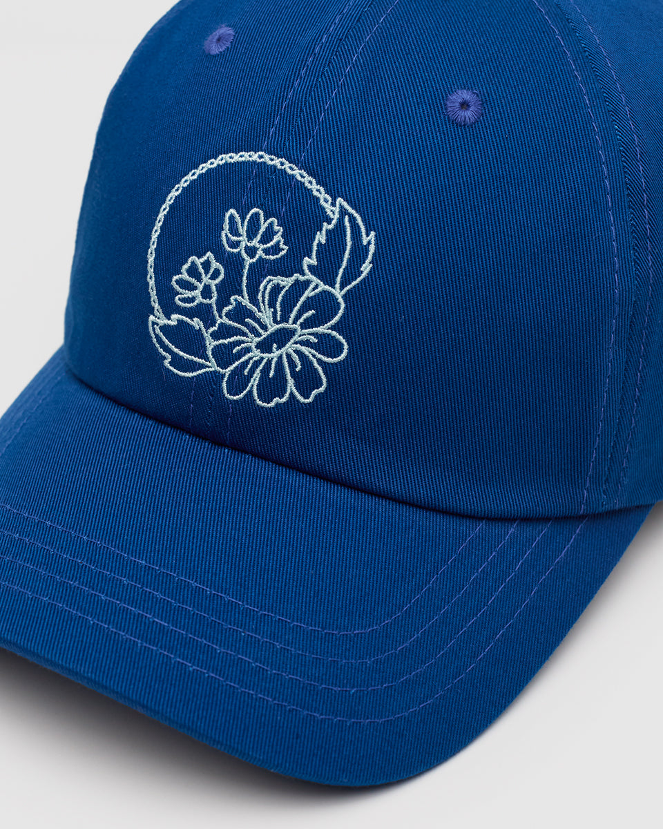 Daisy Embroidery Peak Hat