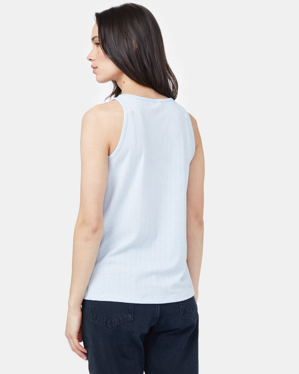 Ribbed High Neck Tank