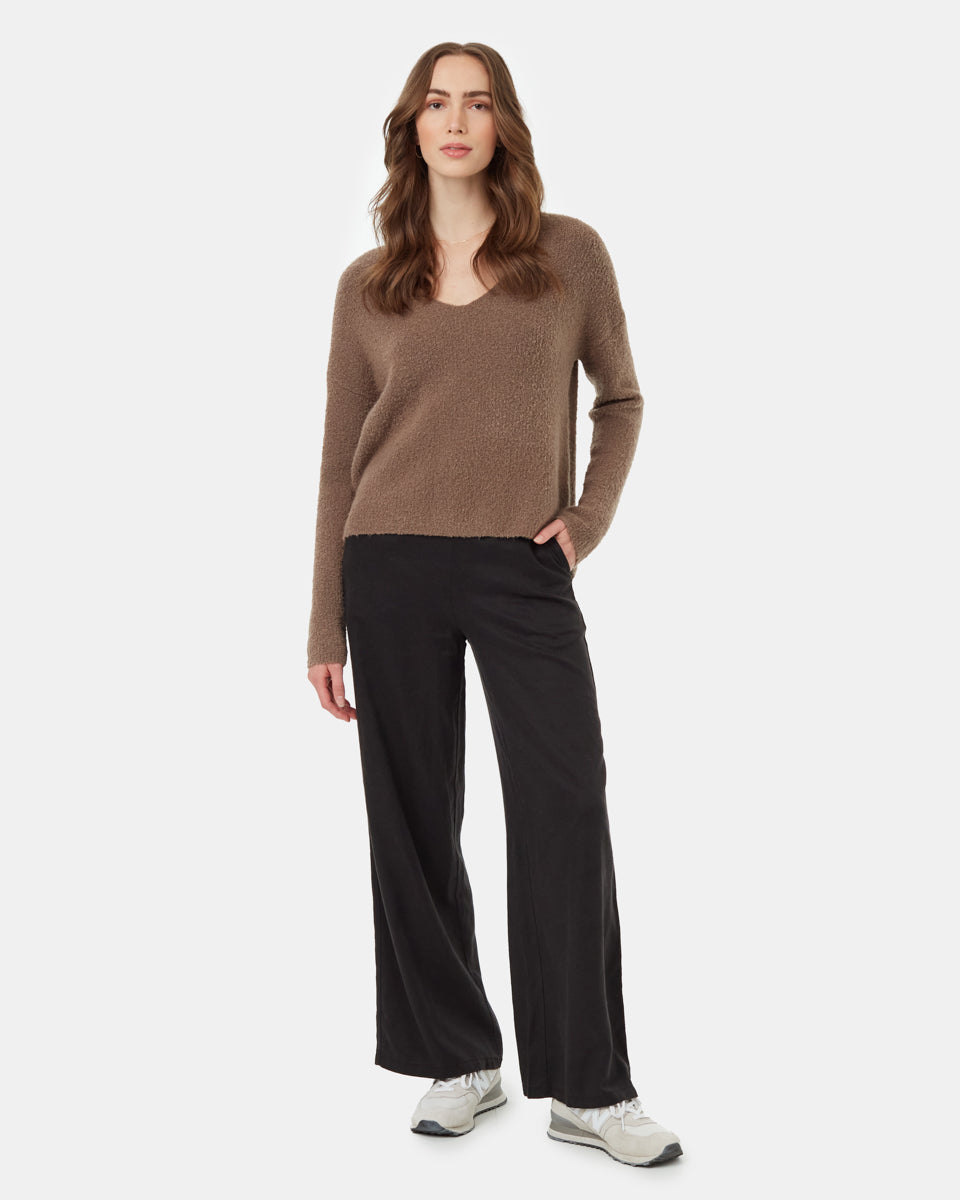 Highline Fuzzy V-Neck Sweater