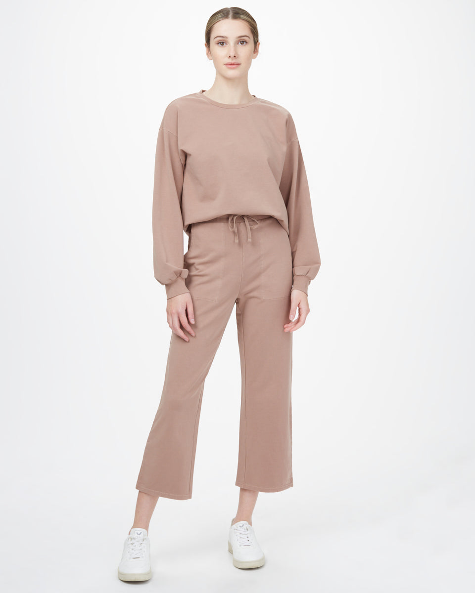 French Terry Wide Leg Sweatpant