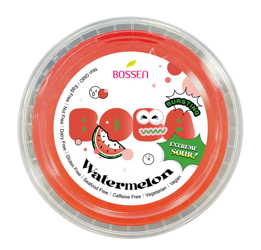 "TOP DEAL" Watermelon Sour Bursting Boba (490g Tub)| Sour Popping Boba | Foodservice Canada Distribution | Ships Free Within Canada on Orders Above CAD $199