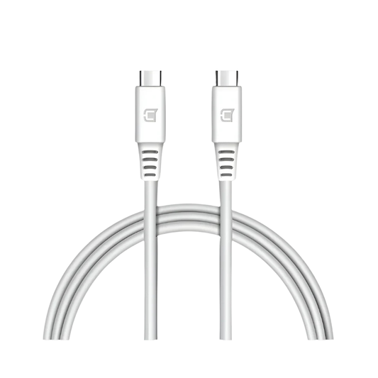 Câble Rockstone USB-C vers USB-C 100 W 1 mètre - Blanc