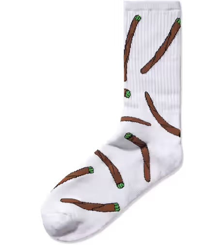 40’s & Shorties 'Blunt' Crew Socks - White