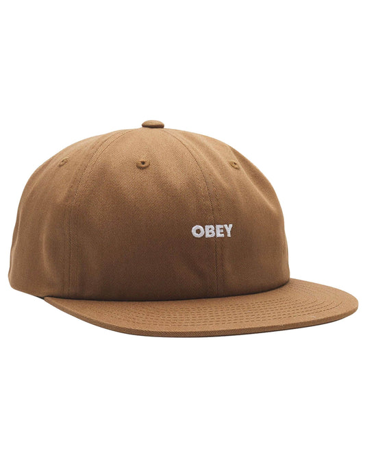Obey 'Bold Twill' 6-Panel Strapback Cap - Brown Sugar