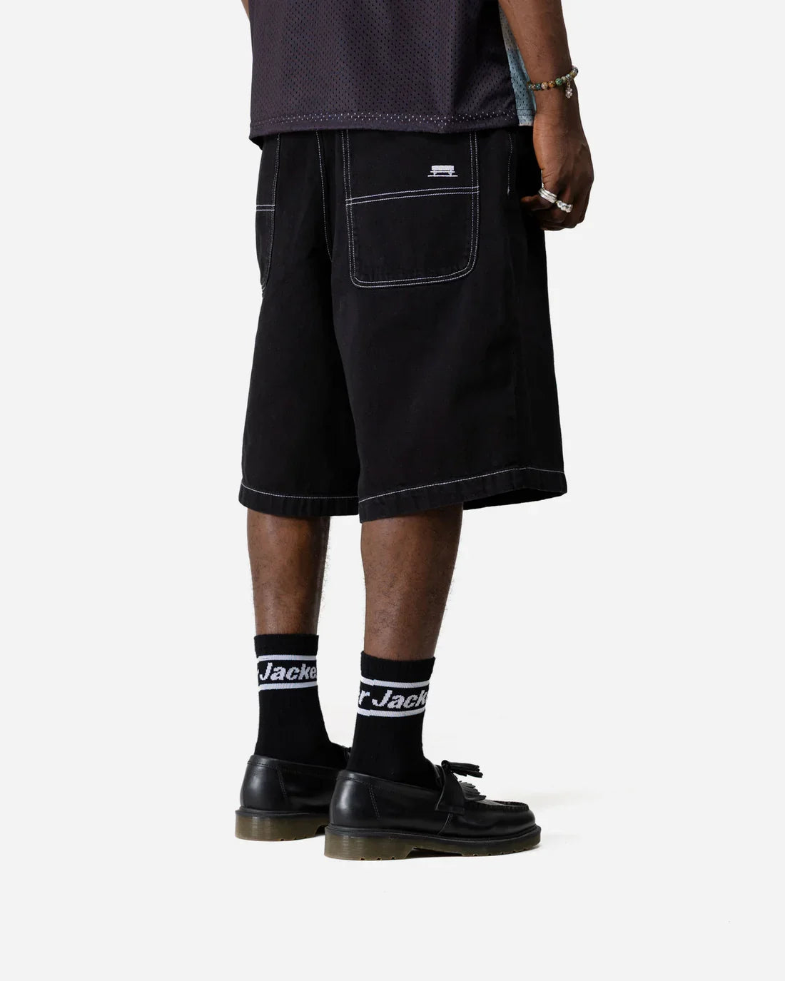 Jacker 'Classic' Denim Baggy Shorts - Black