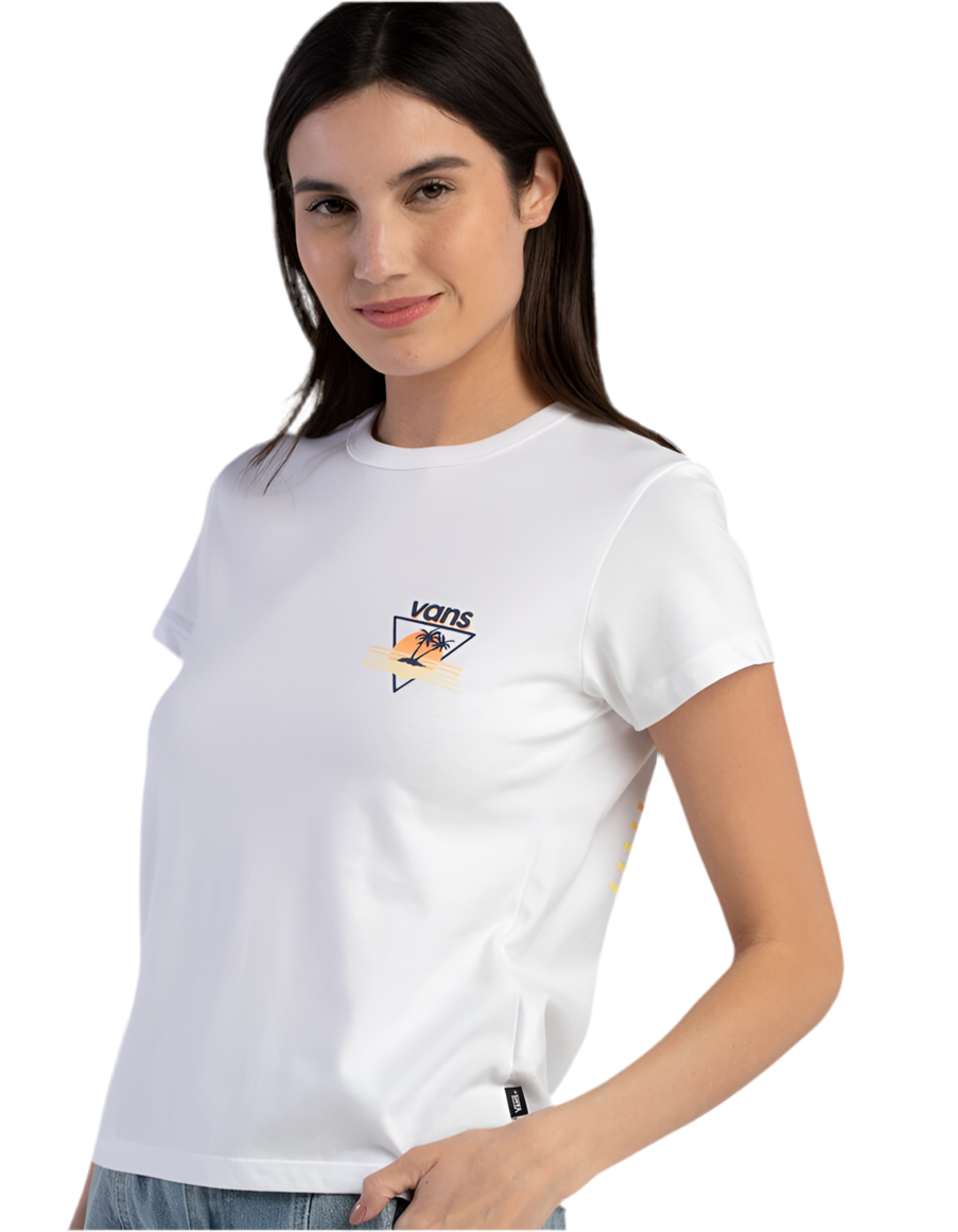 Vans 'Get Away' Cropped Tee -  White (Women's)