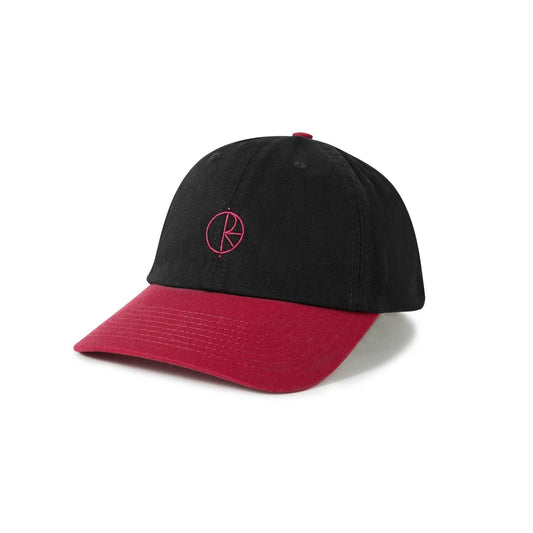 Polar Skate Co. 'Sai Stroke Logo' Cap - Black/Redcurrant
