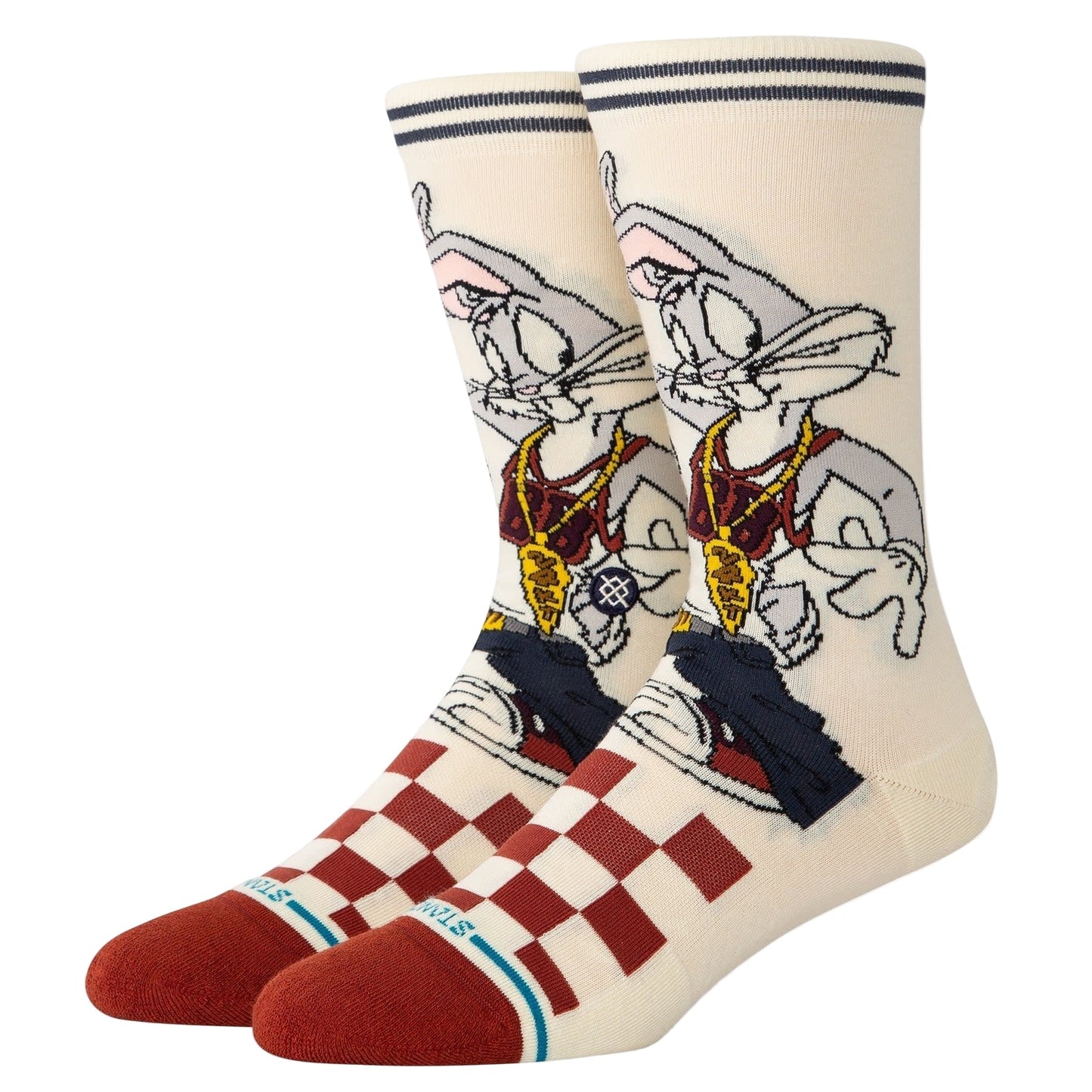Stance x Looney Tunes 'Bugs Bunny' Crew Socks - Vintage White