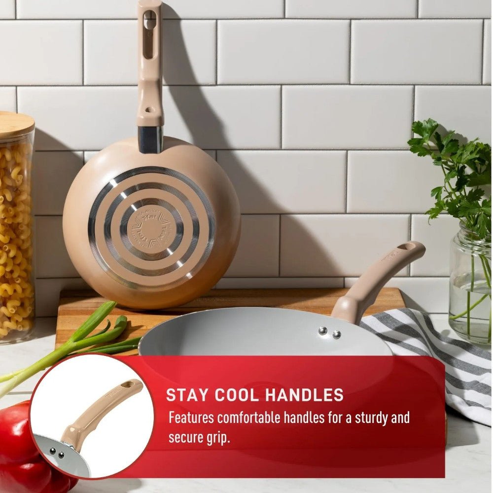 T-FAL C487SK64 Ceramic Refresh 20PC Cookware Set - Kastor