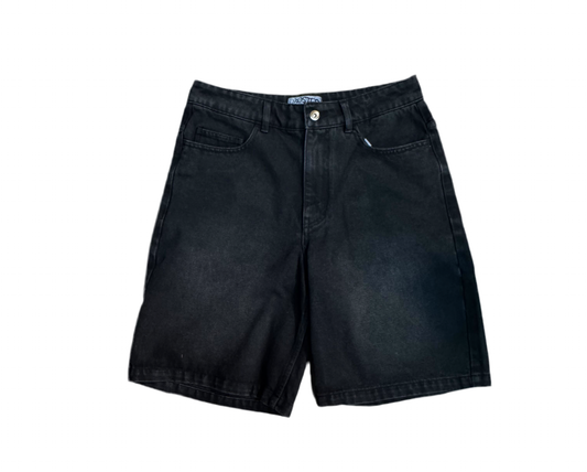 Frosted Skateboards 'Wavy' Baggy Jean Shorts - Off Black