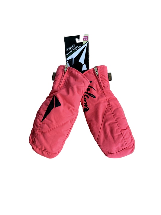 Volcom 'Bistro' Insulated Snow Mittens - Neon Pink (Women’s)