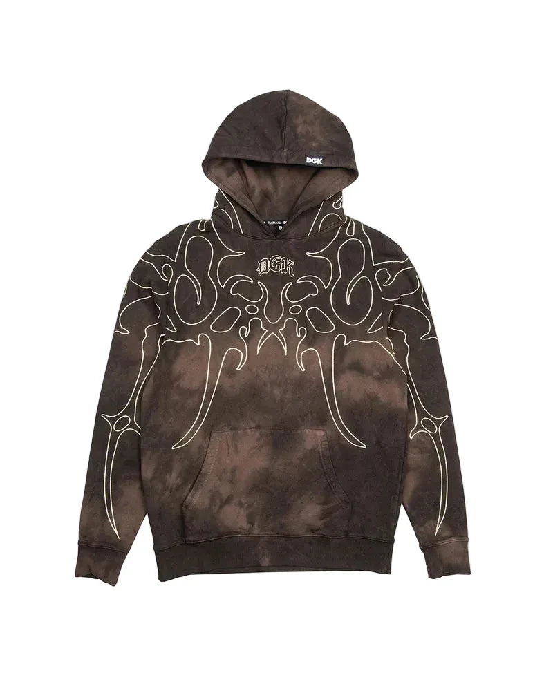 DGK 'Blade' Embroidered Hoodie - Washed Brown