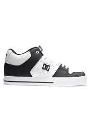 DC Shoes 'Pure Mid' Shoes - White/Black/White