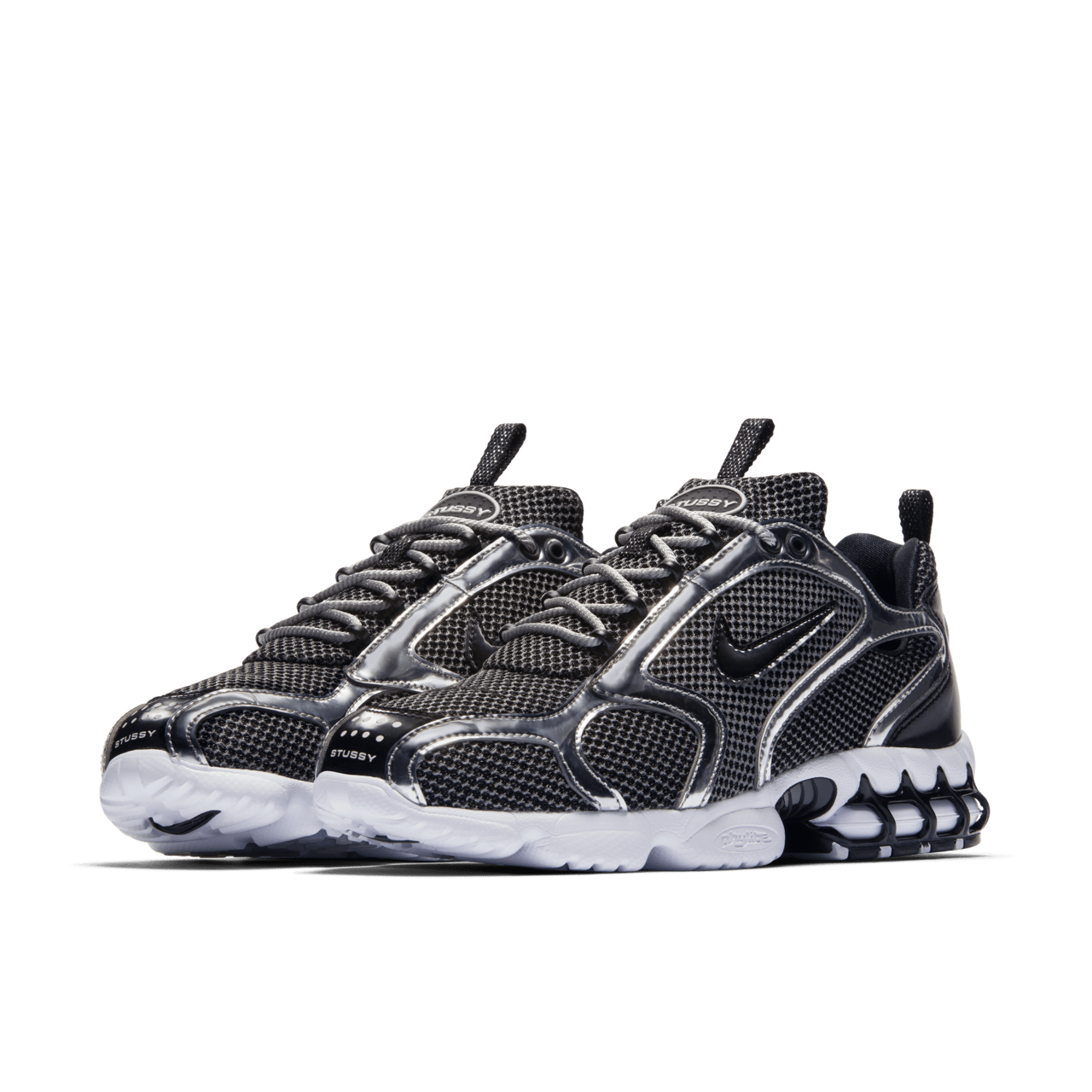 Nike x Stüssy 'Air Zoom Spiridon Cage 2' Shoes - Pure Platinum