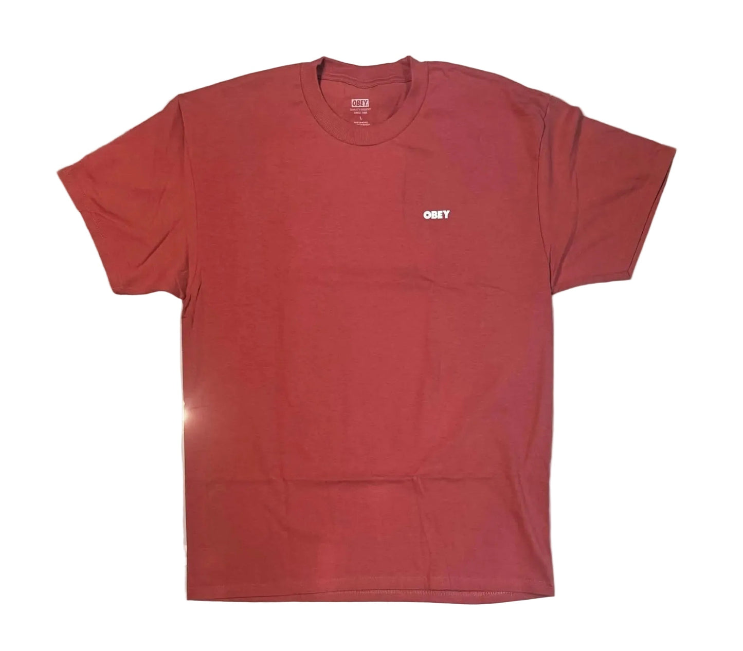 Obey 'The Medium Is The Message' Tee - Mineral Red
