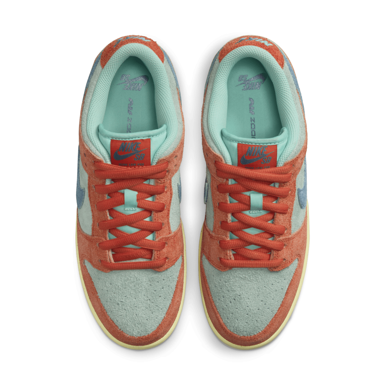 Nike SB 'Dunk Low' Shoes - Orange Emerald Rise