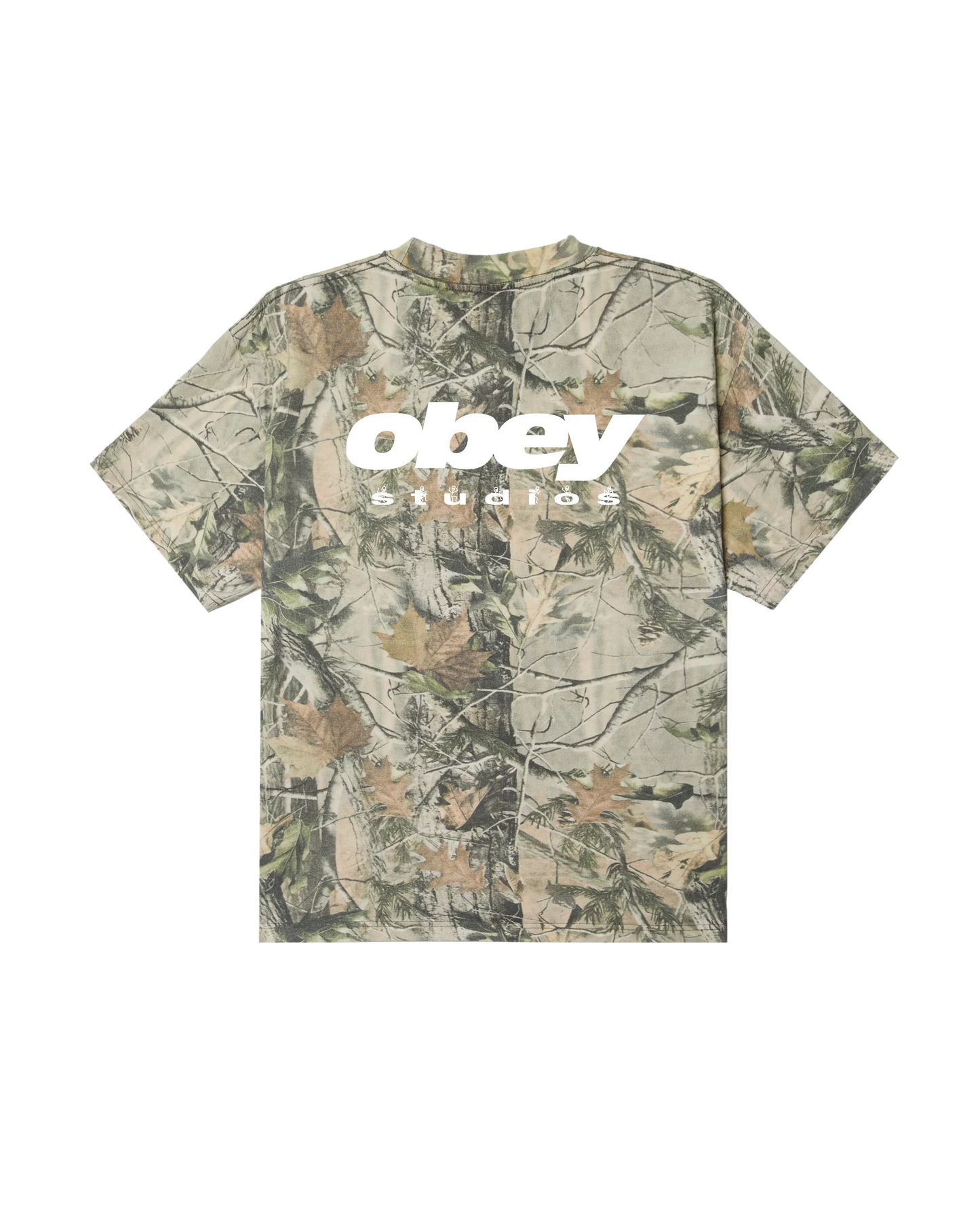Obey 'Get Up' Heavyweight Tee - Leaf Camo