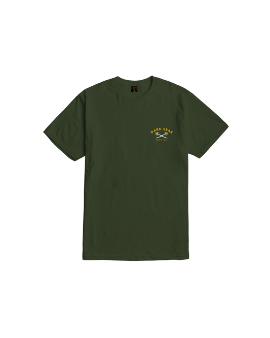 Dark Seas 'Headmaster V3' Tee - Military Green