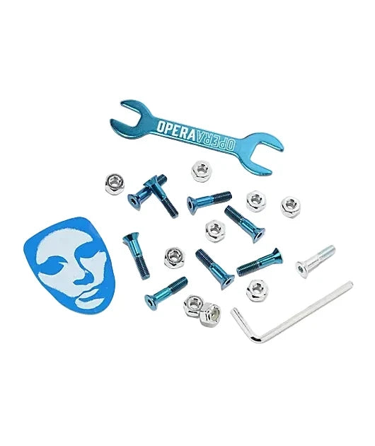 Opera Allen Hardware - Blue/Silver (7/8")