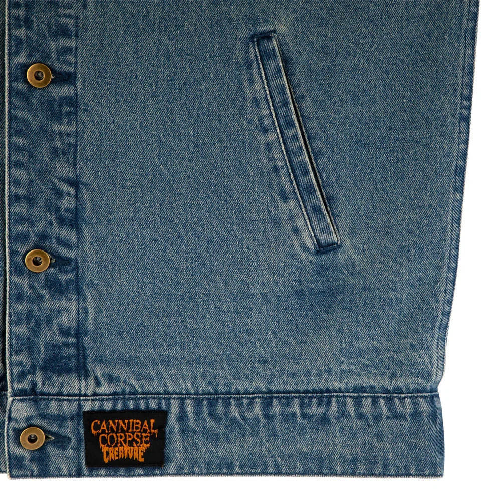 Creature x Cannibal Corpse Denim Vest - Light Denim