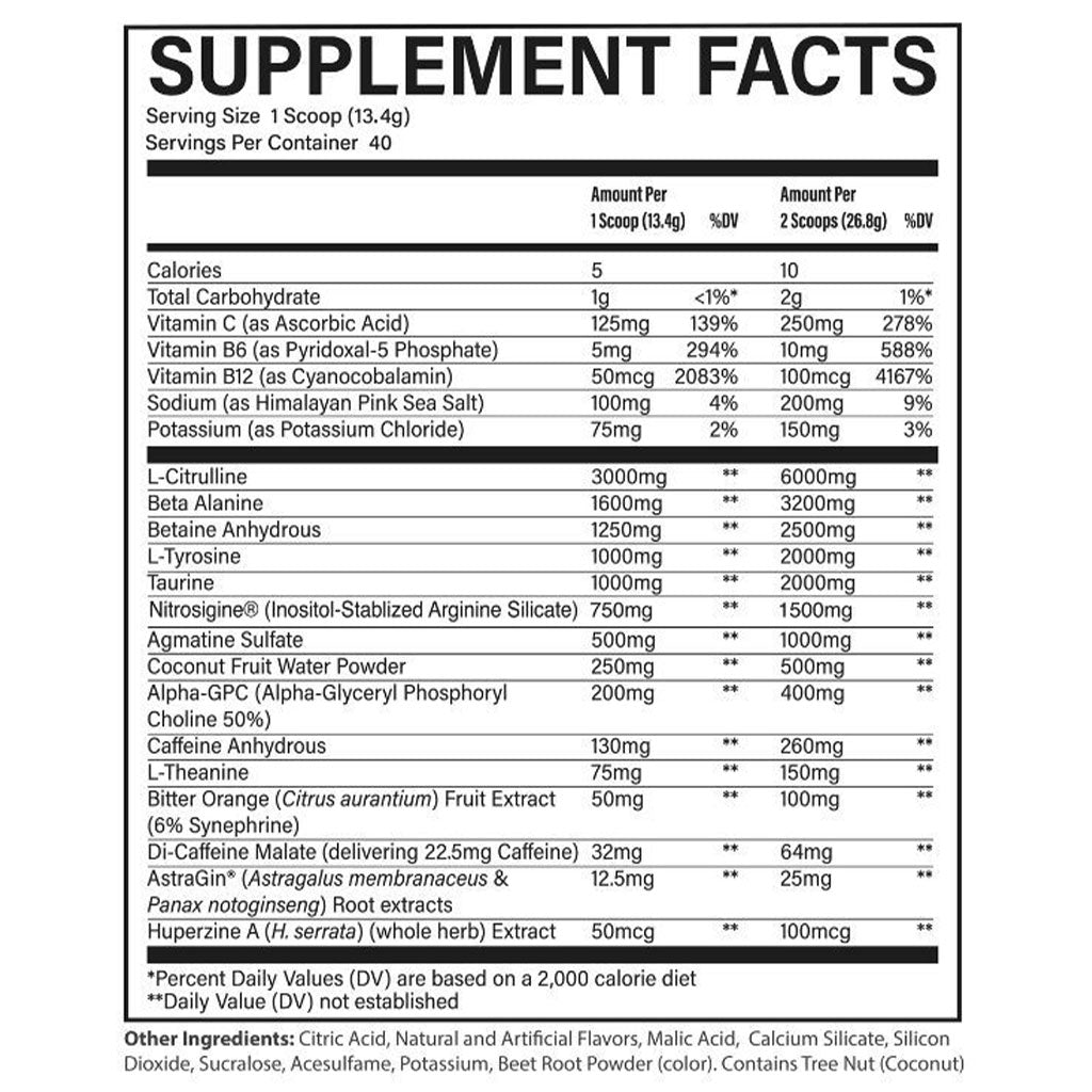 CBUM THAVAGE PRE-WORKOUT, 40 Servings