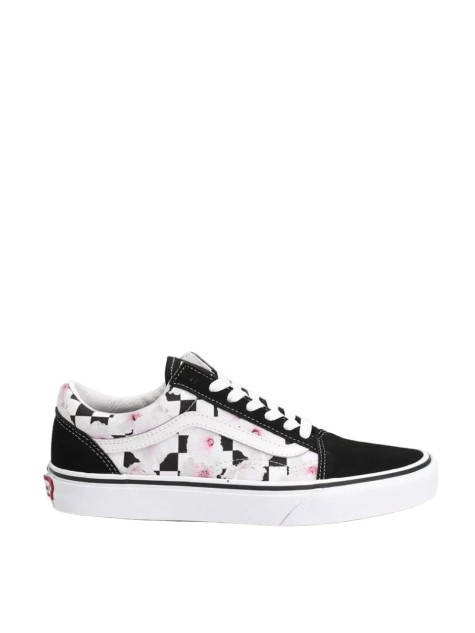 Vans 'Old Skool' Shoes - Hibiscus Checkerboard Black (Women’s)