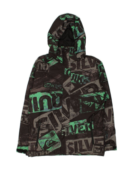 Quiksilver 'Next Mission Print Y' Winter Jacket - Green/Black (KIDS)