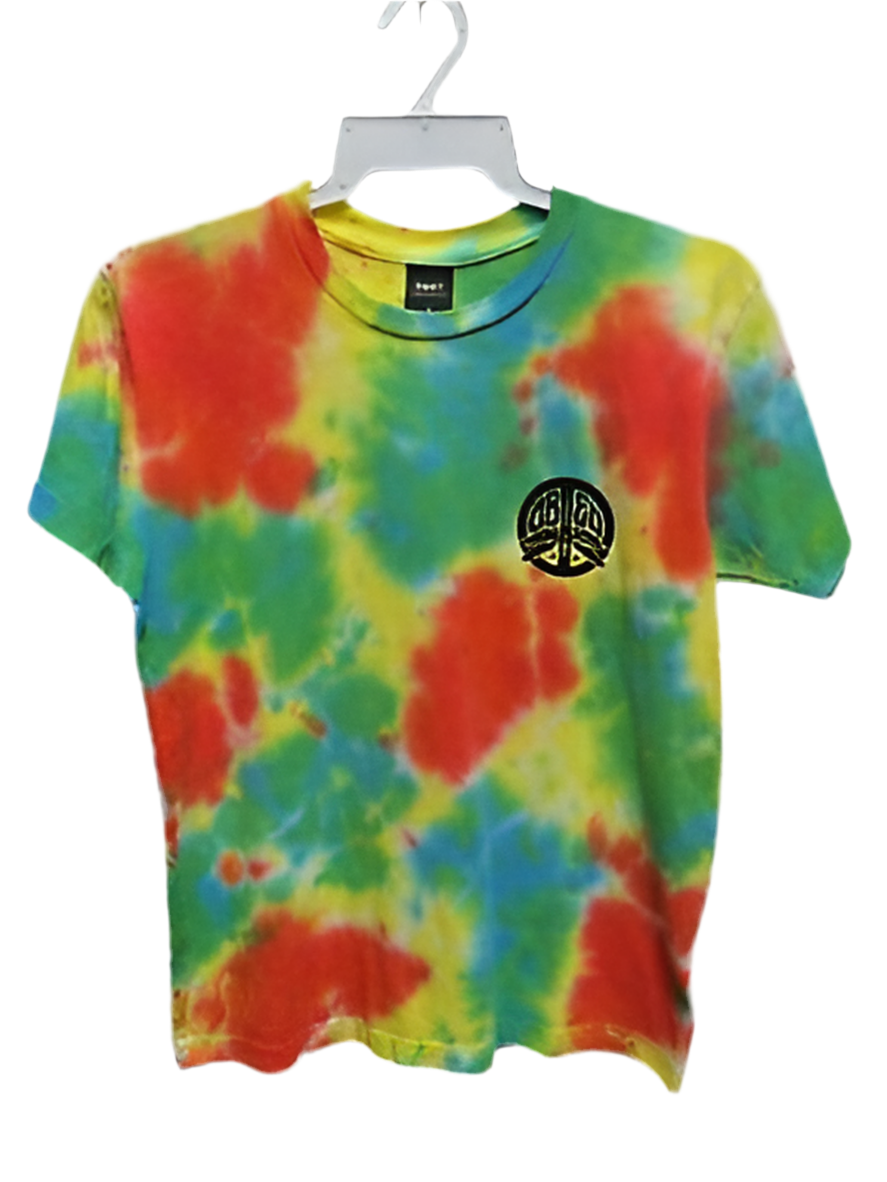 Obey 'Peace Dragon' Tie Dye Tee - Rainbow Blotch (Women's)