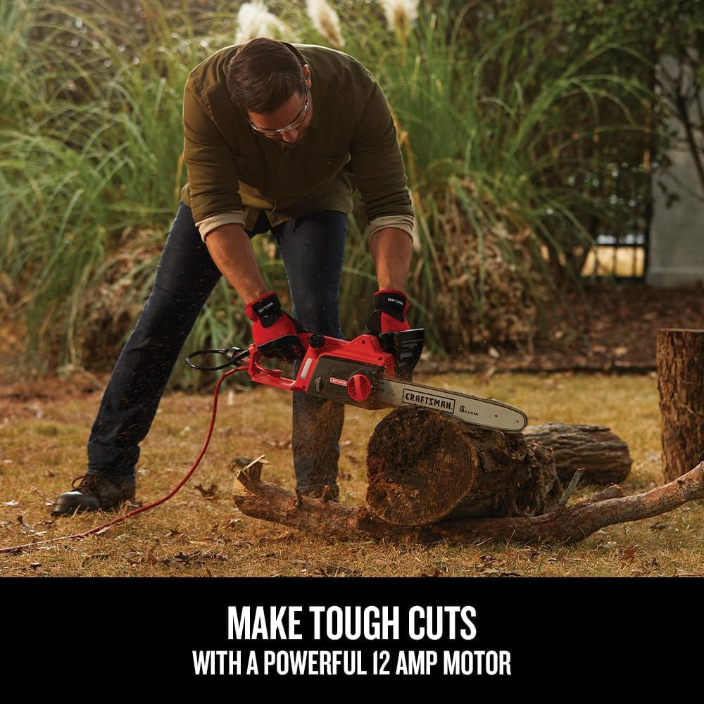 CRAFTSMAN CMECS600 Electric Chainsaw, 16-Inch, 12-Amp - Refurbished with Full Manufacturer Warranty