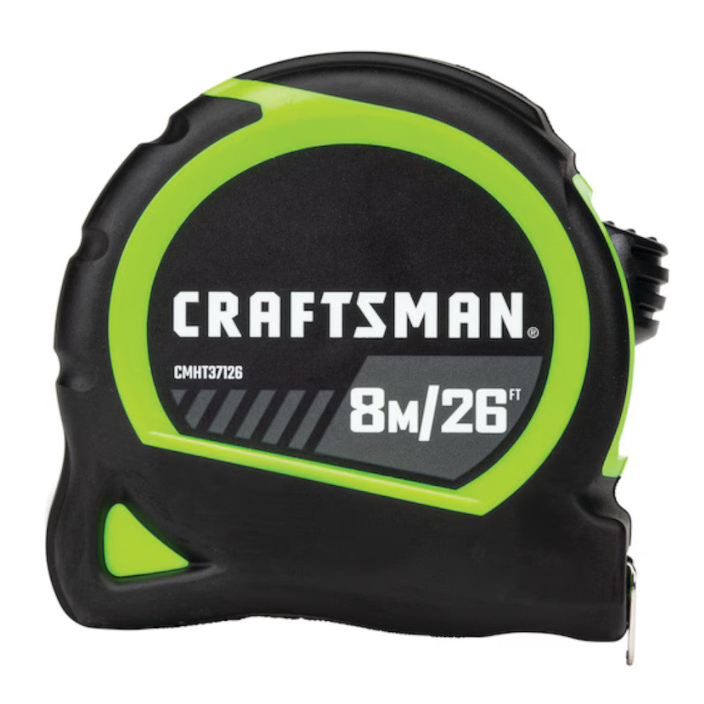 CRAFTSMAN 1 in. x 26 ft./8m High Visibility Tape Measure