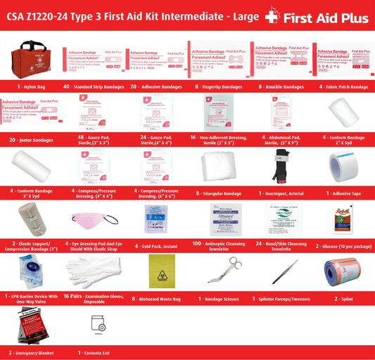 Trousse de premiers soins intermédiaires CSA de type 3 - Grande (51-100 travailleurs)