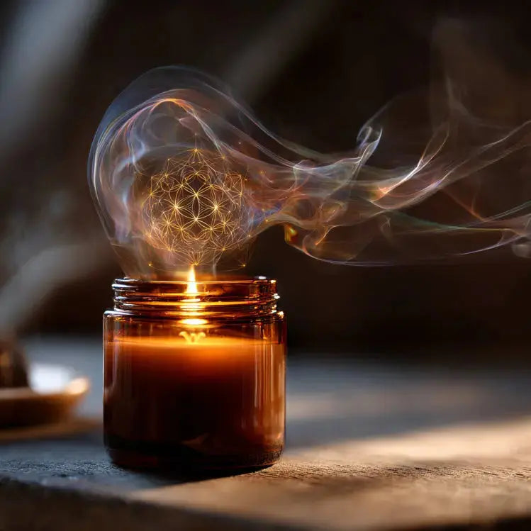 Bougie Sanctum – Terreuse, cire de coco et d’abricot | Élément Terre