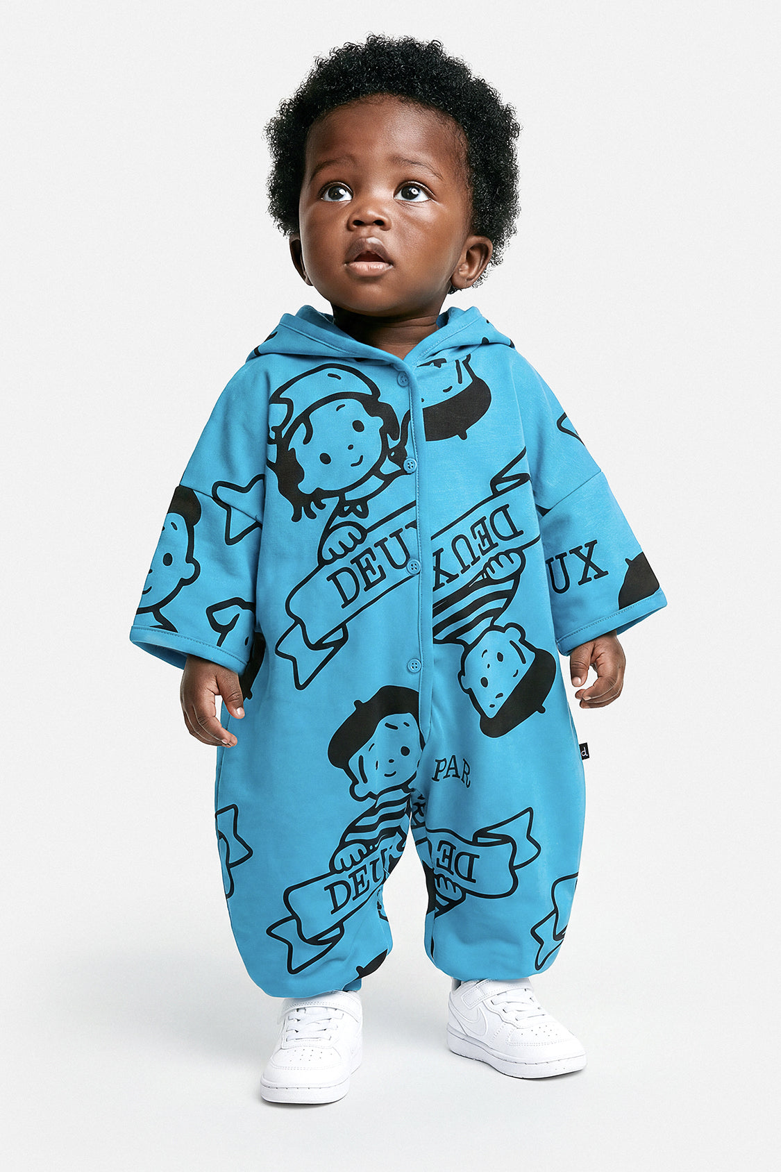 40Th Anniversary Printed Jersey One-Piece Sky Blue