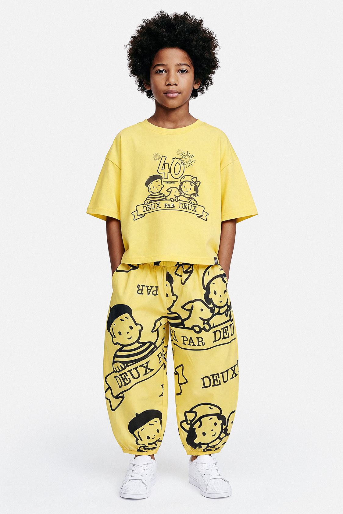 40Th Anniversary Printed Poplin Pant Honey Yellow