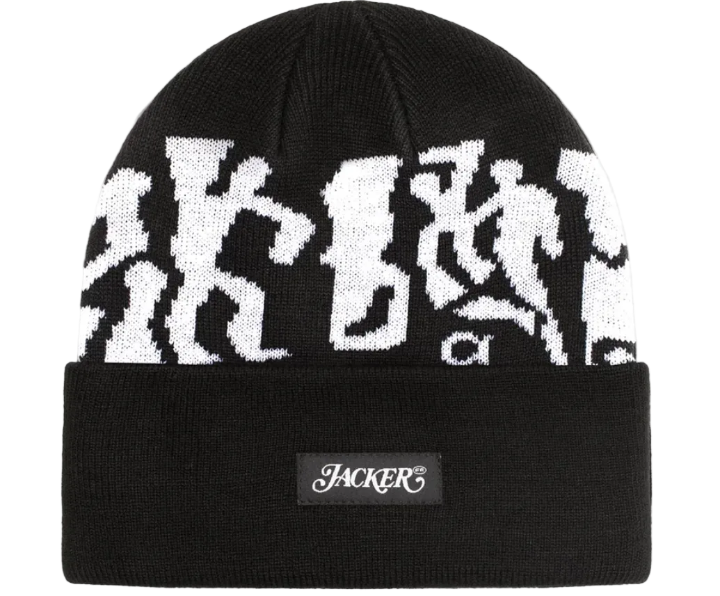 Jacker 'Mirror Maze' Beanie - Black