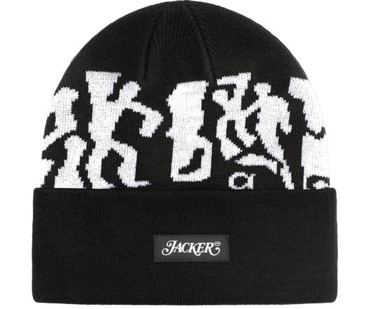 Jacker 'Mirror Maze' Beanie - Black