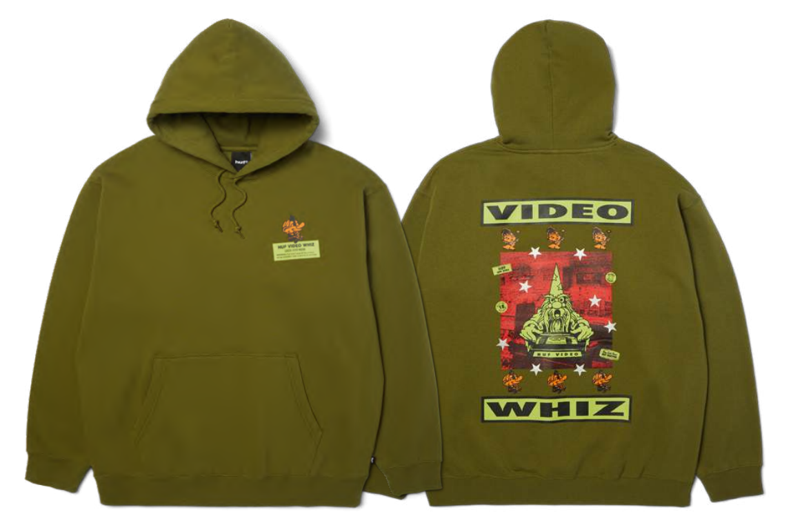 HUF 'Video Genie' Pullover Hoodie - Olive