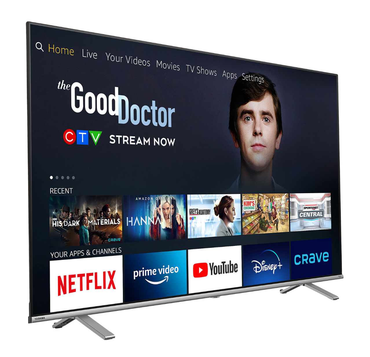 Téléviseur Toshiba 55" 4K UHD HDR LED intelligent Fire TV Edition (55C350NC)