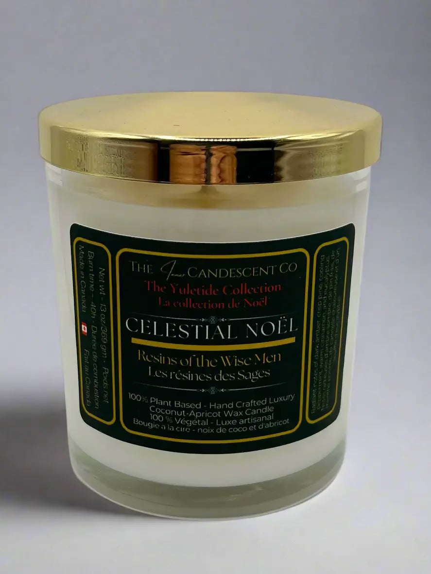Bougie de Noël Celestial Noel – Florale, cire de coco et d’abricot