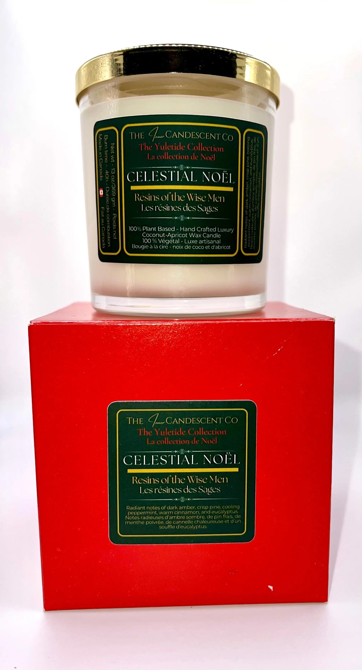 Bougie de Noël Celestial Noel – Florale, cire de coco et d’abricot