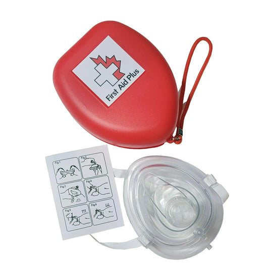 Masque de poche de RCR dans un étui en plastique à charnière