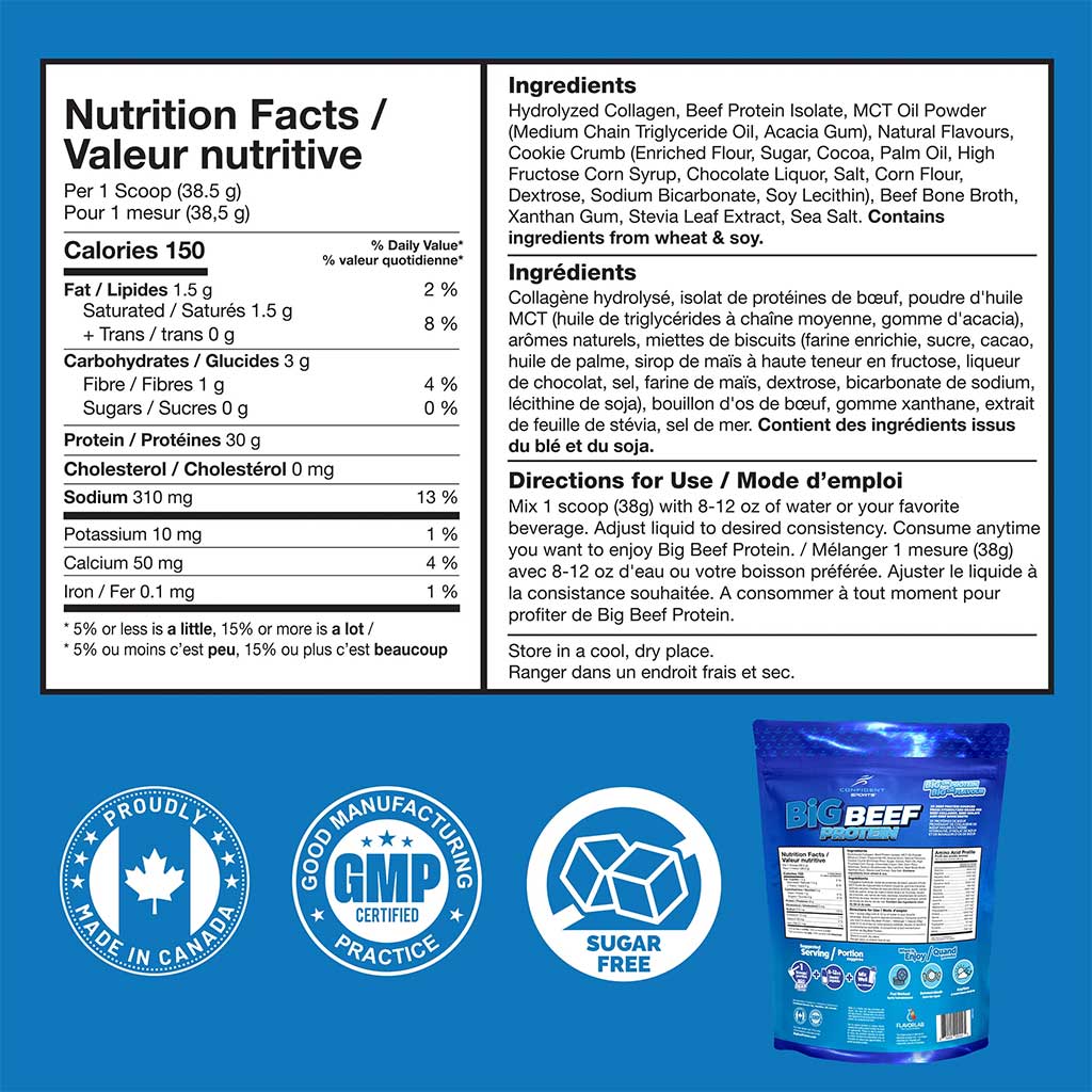 Confident Sports BIG BEEF PROTEIN, 2lb