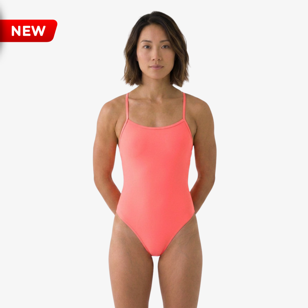 Coral Open-Back One-Piece Training Swimsuit by Norca
