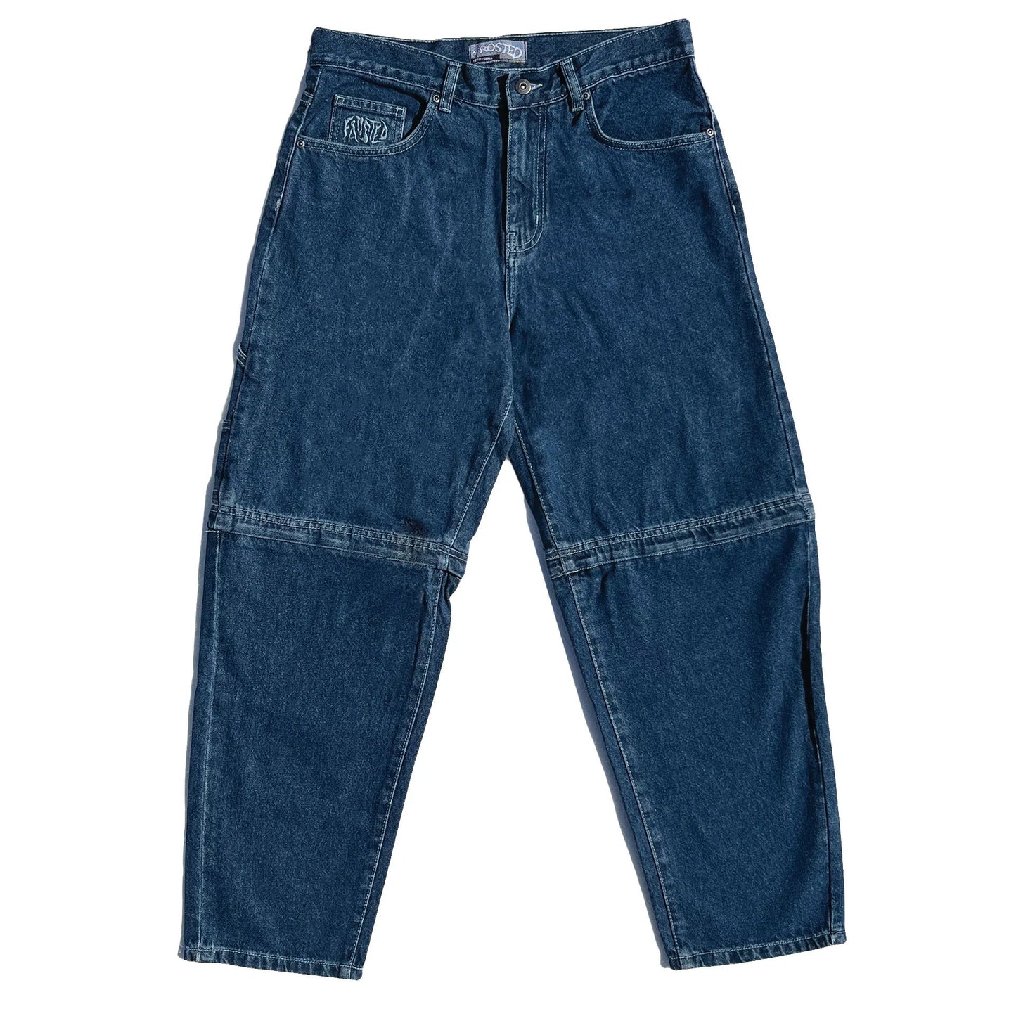 Frosted Skateboards 'Transformer' Baggy Jeans - Navy Blue